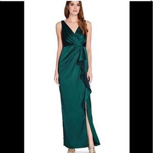 Beautiful Green draped evening gown
